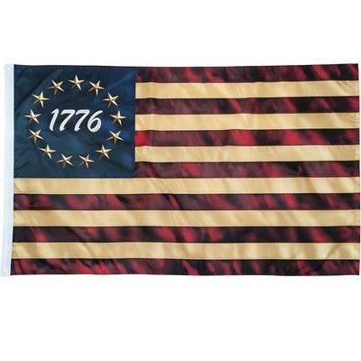 FRF 1776 Tea Stained Betsy Ross Flag 3x5 Ft, Vintage American 250th Anniversa... | eBay | eBay US