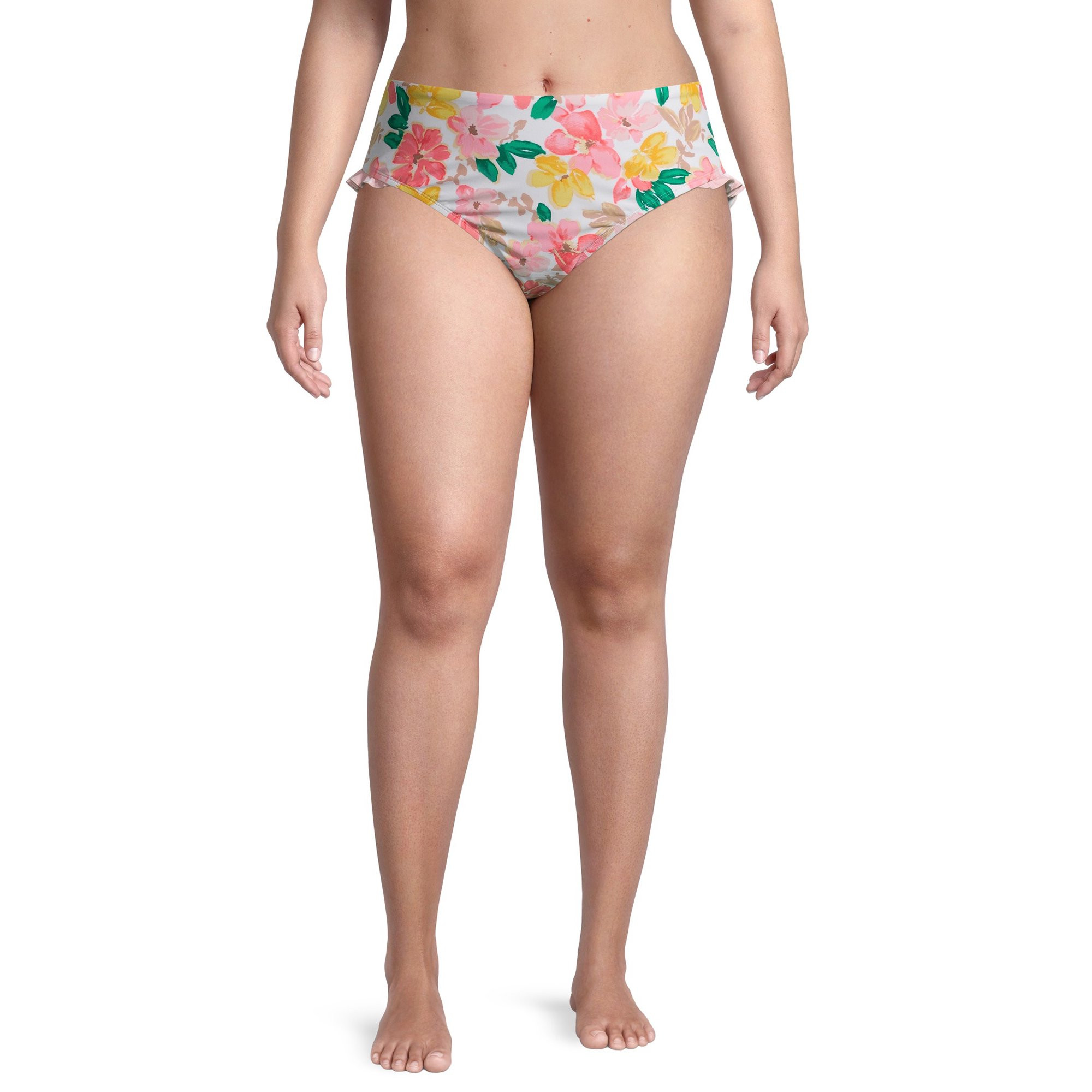 Time and Tru Plus Size Ruffle Swimsuit Bikini Bottom | Walmart (US)