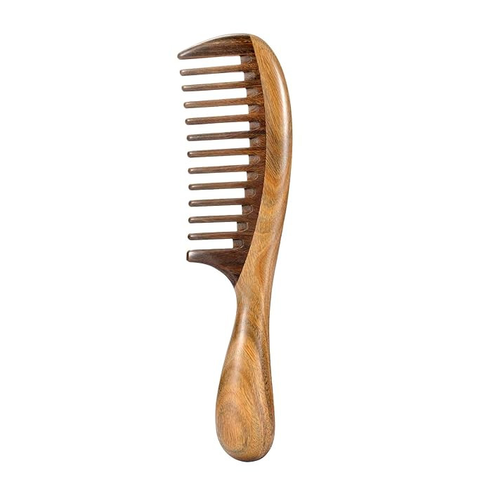 Louise Maelys Hair Comb Wooden Wide Tooth Combs for Curly Hair Detangling Sandalwood | for Curly ... | Amazon (US)