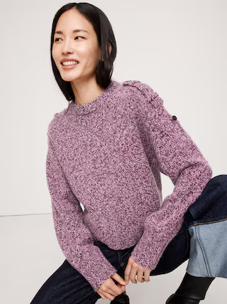 Marled Cashmere-Merino Blend Sweater | Banana Republic (US)