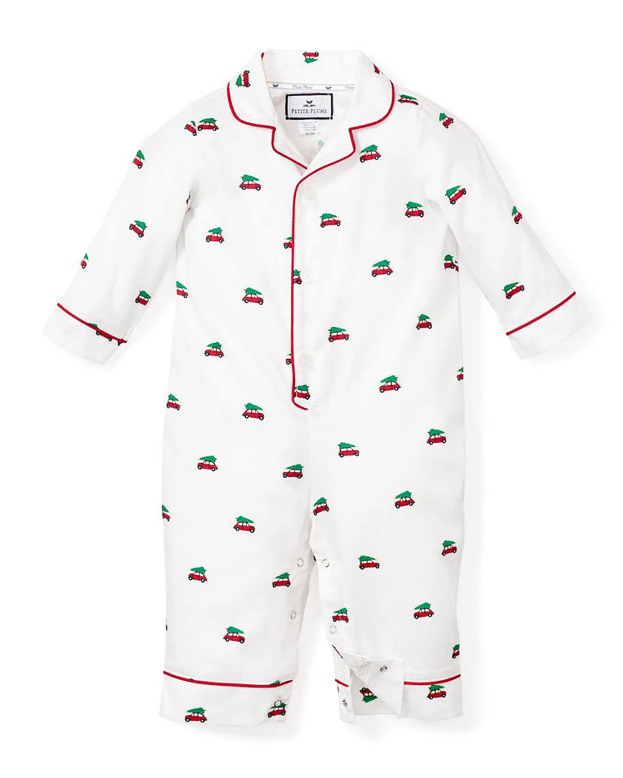 Baby's Twill Romper in Holiday Journey | Petite Plume