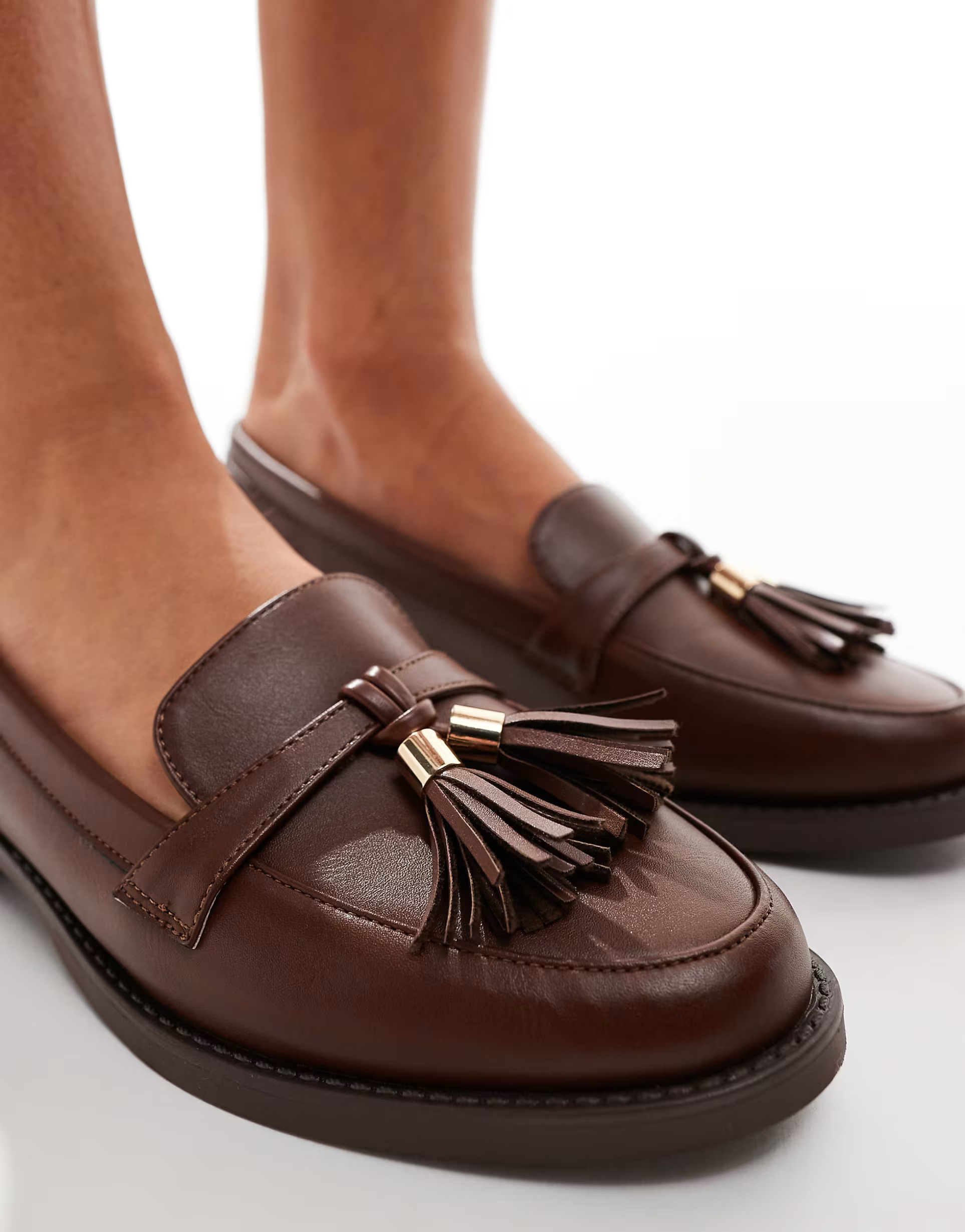 London Rebel Katy loafers in brown | ASOS (Global)
