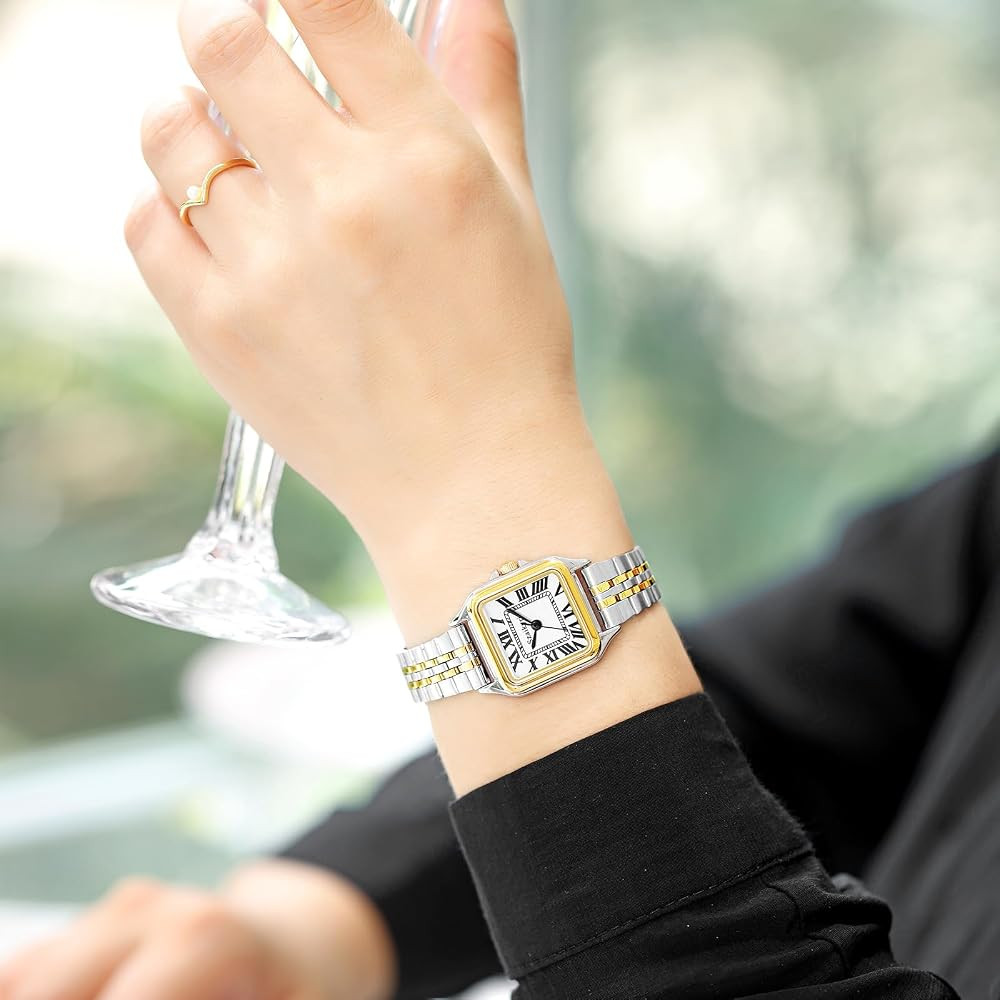Szaikyri Classic Square Watches for Women with Roman Numerals Ladies Casual Dress Watch | Amazon (US)