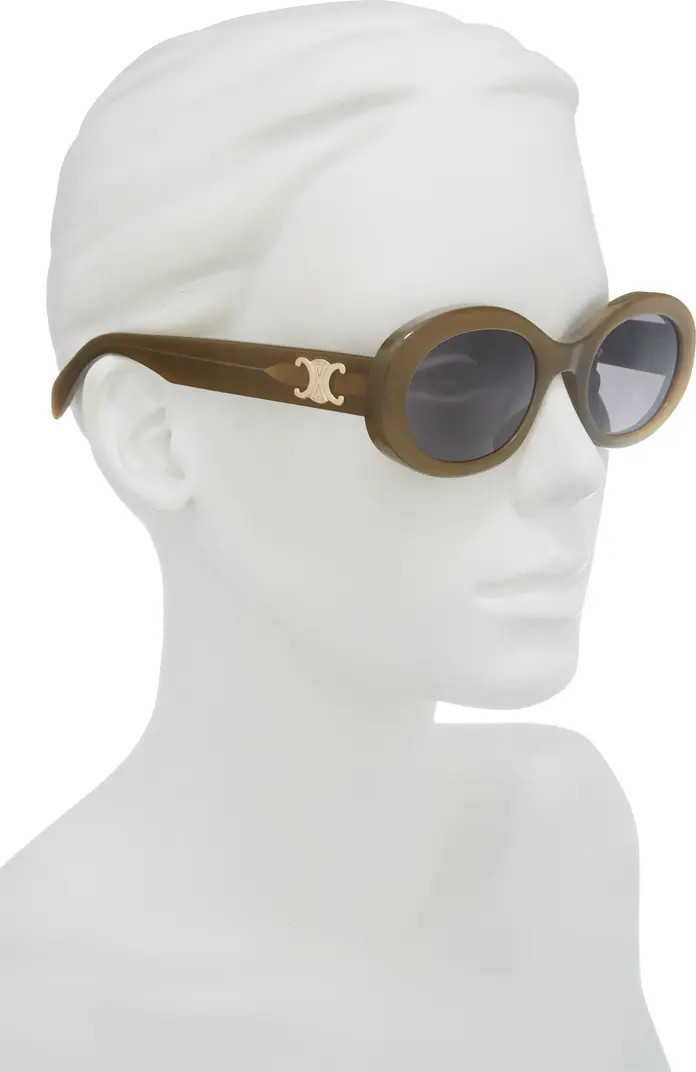 Triomphe 52mm Oval Sunglasses | Nordstrom