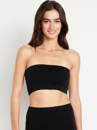 Seamless Ribbed Longline Bandeau Bra | Old Navy (US)
