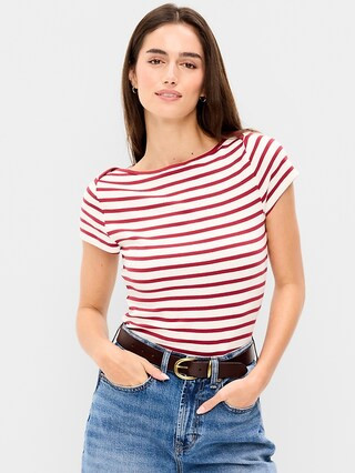 Snug Boat-Neck T-Shirt | Old Navy (US)