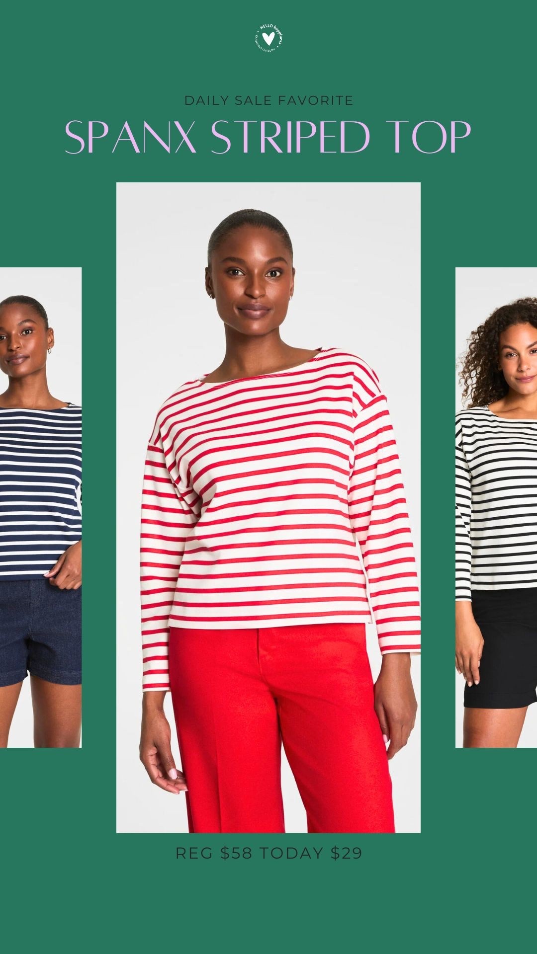 daily sale fav | spanx striped top 

#LTKActive #LTKOver40 #LTKSaleAlert