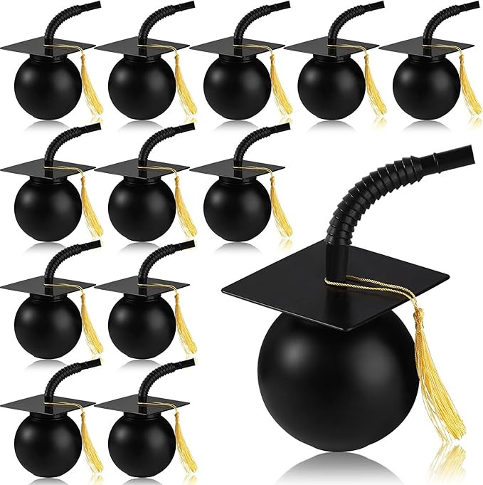 12 Set Graduation Party Cups Plastic Graduation Cap Cup with Tassel, 10 oz Congrats Grad Cup with... | Amazon (US)