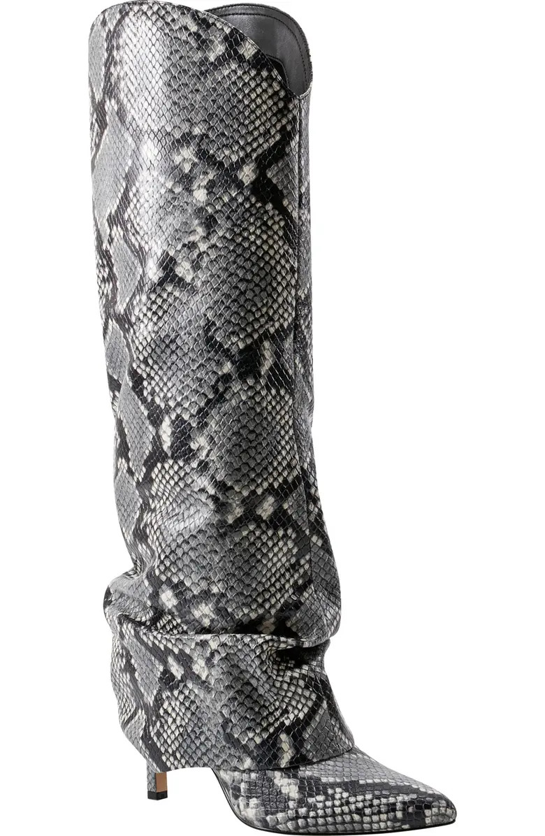 Marc Fisher LTD Nairene Snakeskin Embossed Knee High Boot (Women) | Nordstromrack | Nordstrom Rack