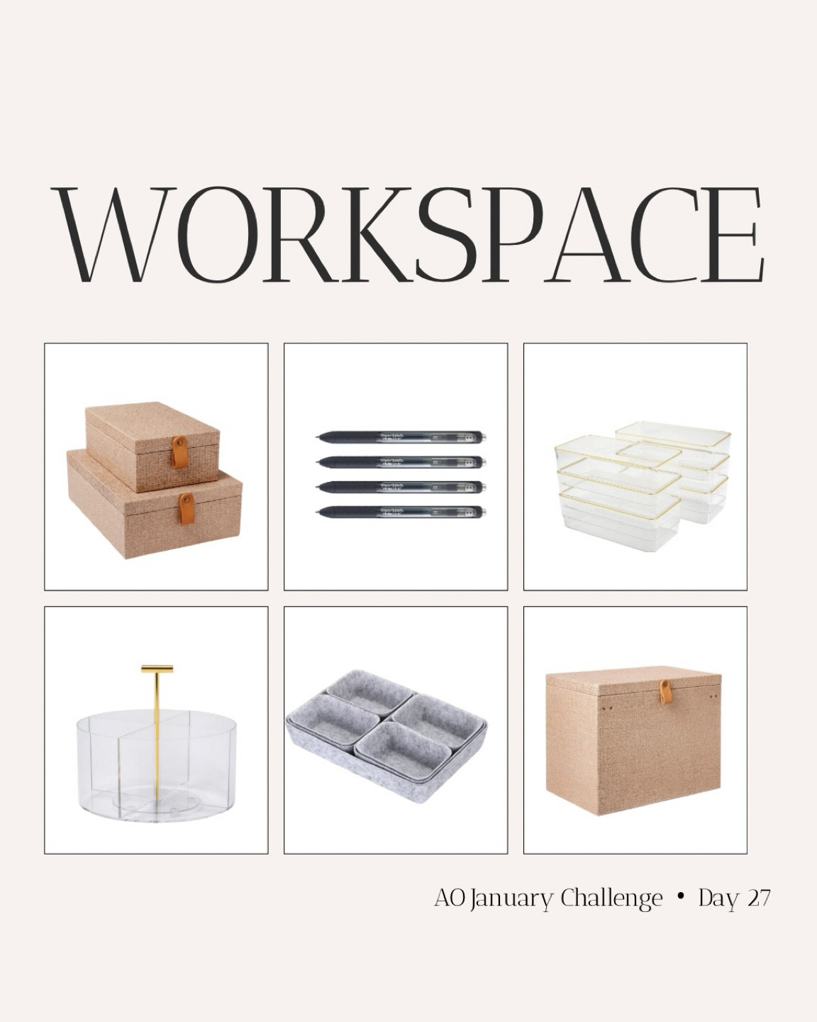 🖥️ Workspace! Day 27 of the #aullorganizedchallenge.

🤓 Work is hard enough, let’s make sure that you’re in an environment that not only leads to productivity, but makes you feel good.

⏰ 15 minutes? Let’s go.

🏃‍♀️ Grab a trash bag, box or basket!

📦 Gather anything in a basket that doesn’t belong. Paper, dishes, magazines, old mail, old notes, bags — clear your workspace!

🪴 Leave only what belongs.A cute photo frame, maybe a plant, a spot for your coffee and maybe a notepad. I think a clear/minimal workspace is ideal — but do what works for you!

🌟Having products that can corral the crazy is key. Take a look at what you have around your house and see what could work! Not having luck? Check out today’s product post for ideas!

.
.

#organization #organized #declutter #getorganized #homeorganization #organizedhome #organize #organizedlife #storage #homedecor #declutter #organizingtips #decluttering #simplify #clutterfree #productivity #personalorganizer #tidy #kc #kansascity #organizingchallenge #januarychallenge #deskorganization #workspace #officeorganization

#LTKHome #LTKWorkwear #LTKFamily