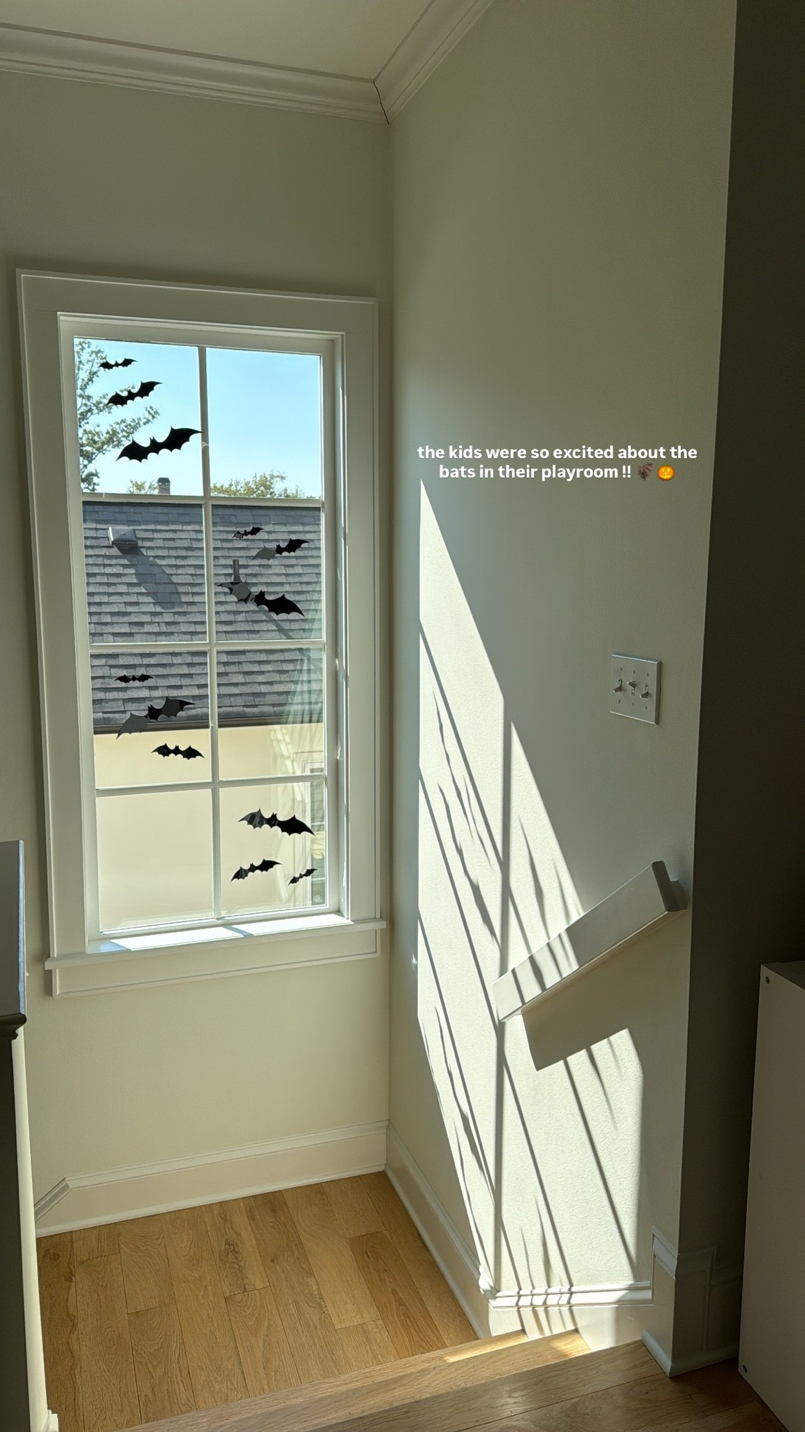These bats are the easiest Halloween window decor !!