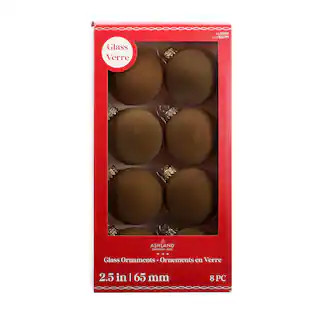8 Pack 2.5" Flocked Glass Ball Ornaments by Ashland® | Michaels | Michaels Stores