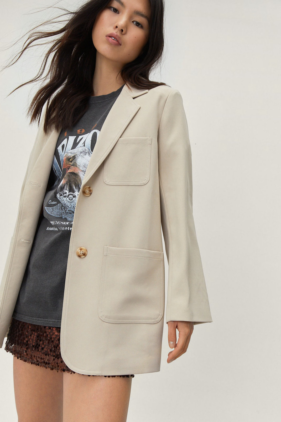 Pocket Detail Fluid Single Breasted Blazer | Nasty Gal (US)