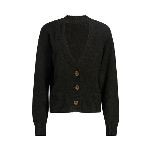 Cozy Knit Cardigan | Black | Nuuds US