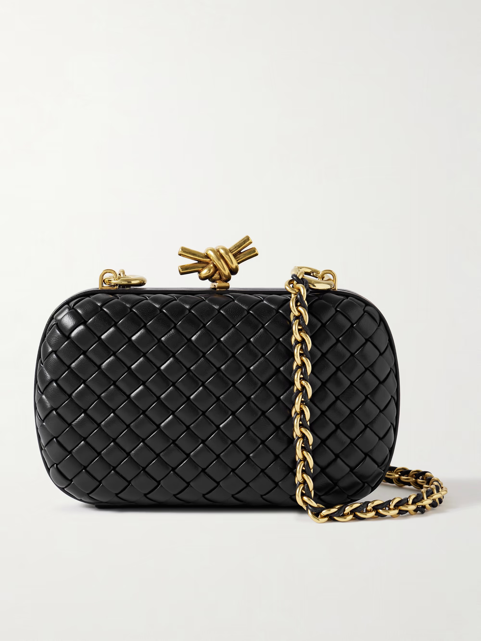 Chain Knot With Chain intrecciato leather shoulder bag | NET-A-PORTER (UK & EU)