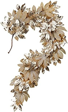 Serene Spaces Living Large Gold Leaf Garland, Decorative Gold Garland for Christmas Fireplace Dec... | Amazon (US)