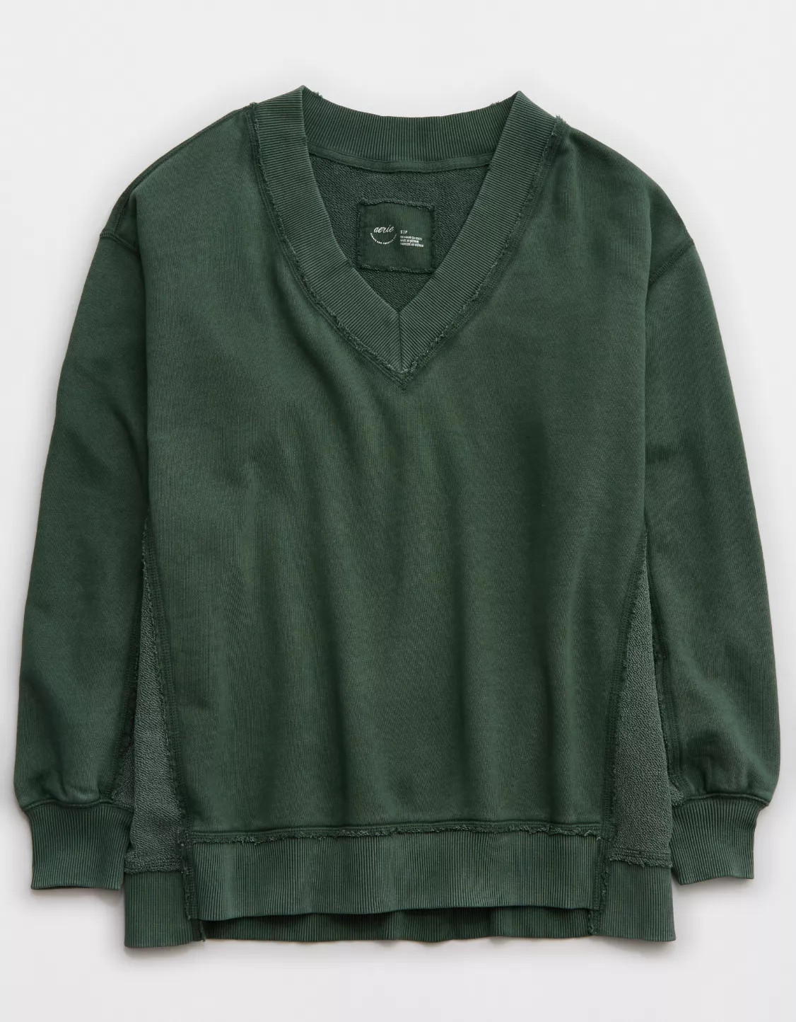 Aerie Vacay Every Day V Neck Sweatshirt | Aerie