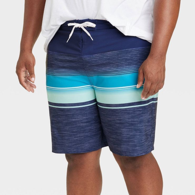 Men's 10" Ocean Striped Board Shorts | Target
