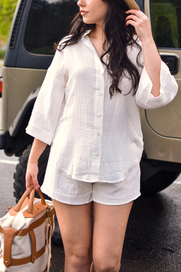 Harlow Relaxed Cotton Shorts | Confête