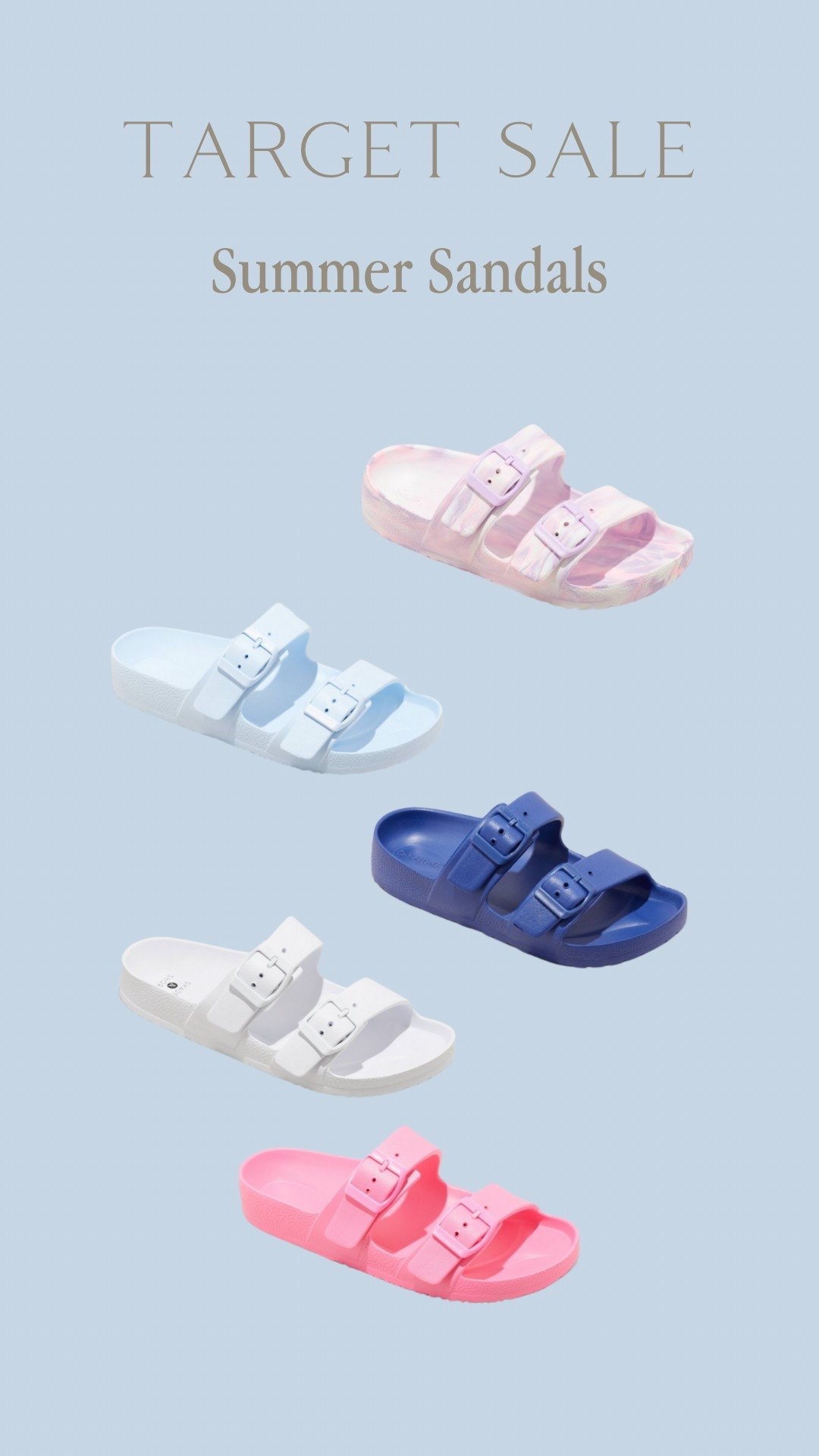 Target shoes for the family are 40% off through Monday! These are our favorite everyday rubber sandals. We all love them — my husband included! Super easy to clean, really comfortable and many cute colors! Remind me a lot of Crocs. Right now they are $6-$10 a pair!

#LTKSummerEdit #LTKSaleAlert