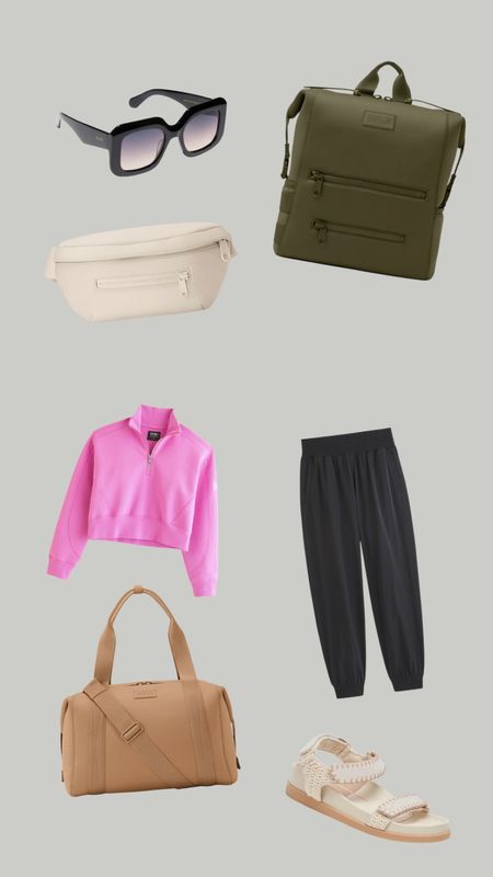 Travel outfit essentials from Dagne Dover, Abercrombie & Dolce Vita