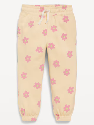 Printed Cinched-Hem Jogger Sweatpants for Toddler Girls | Old Navy (US)