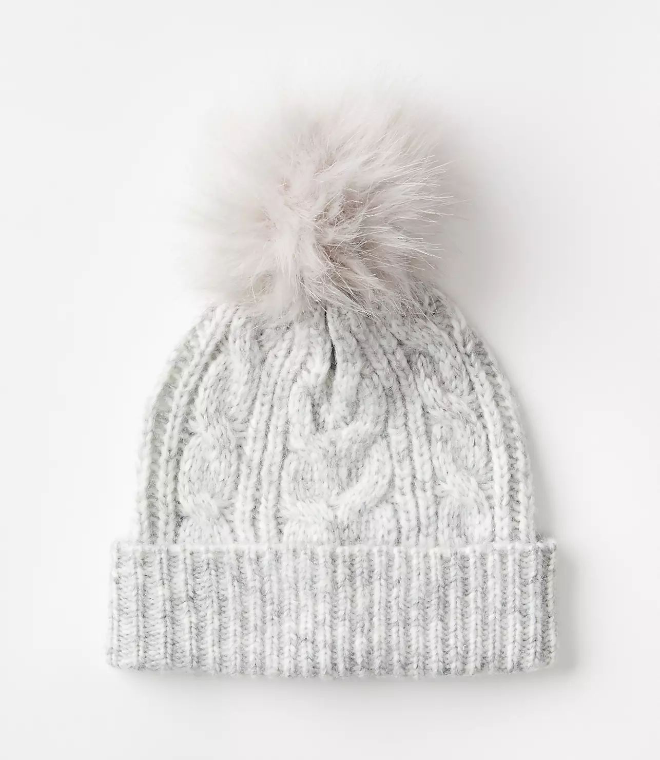 Cable Pom Pom Beanie | LOFT