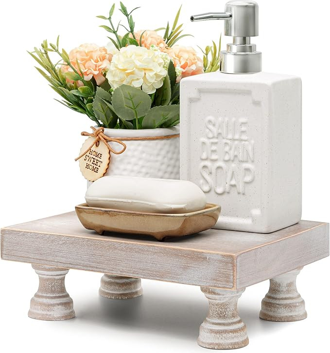 EOSAHR Farmhouse Riser for Room Decor : Decorative Pedestal Stand For Display Your Home Decoratio... | Amazon (US)