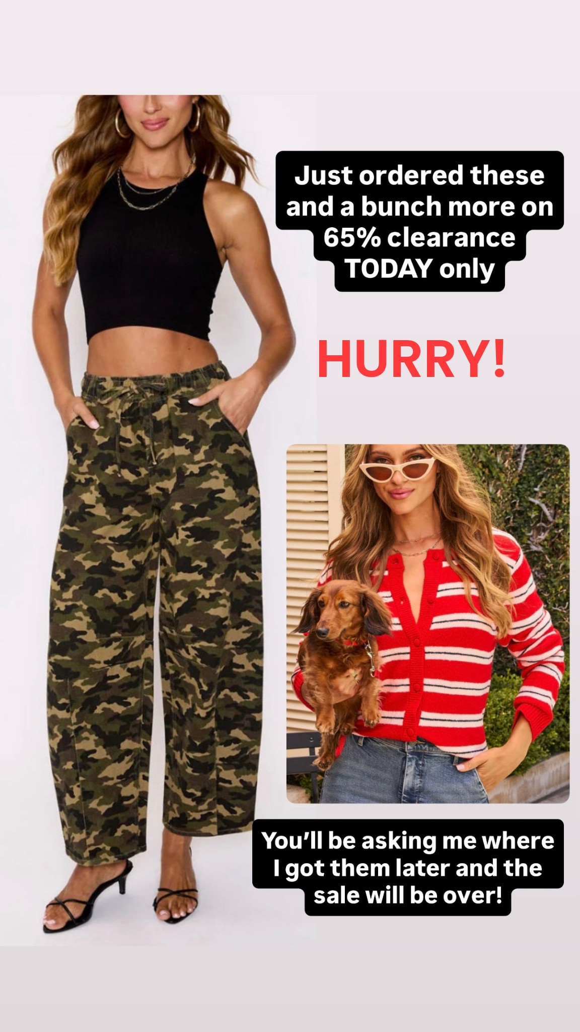 Big #Vici sale right now. I got 9 pieces for $150! Saved SO much $$. #camopants 

#LTKFindsUnder50 #LTKPetite #LTKSaleAlert