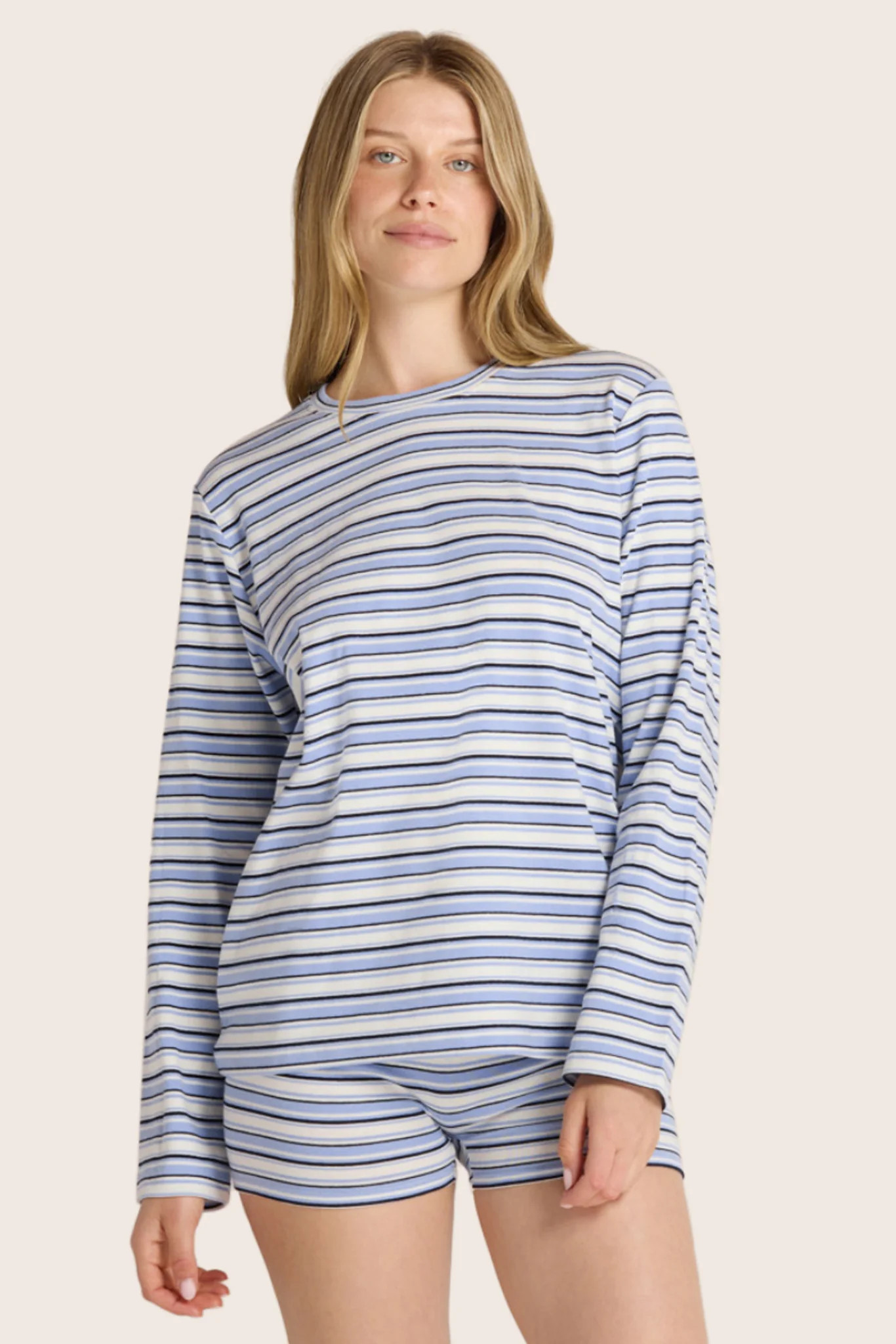 STRIPE JERSEY STRIPE OVERSIZED LONG SLEEVE - SAILOR | SET Active
