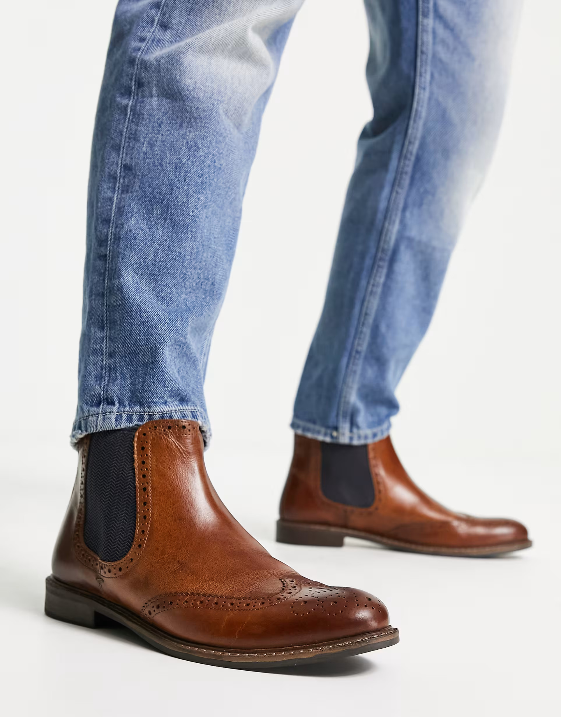 Red Tape leather formal chelsea boots in tan with contrast | ASOS (Global)