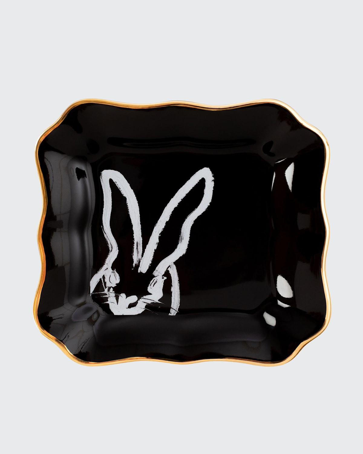 Portrait Plate with Gold Rim - Black | Bergdorf Goodman