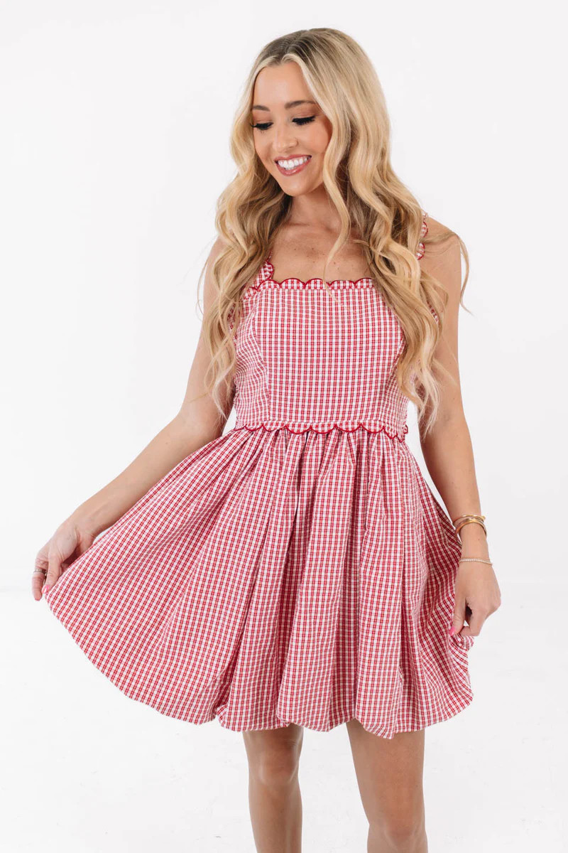 Sparks Fly Dress - Red Gingham | The Impeccable Pig