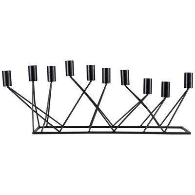 Northlight Modern 10 Taper Candle Holder Candelabra - 22.5" - Black | Target