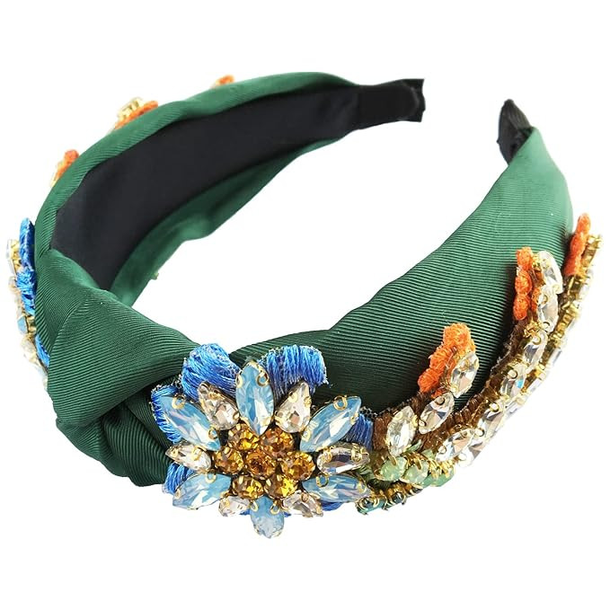 Yusier Baroque Rhinestone Crystal Headbands for Women Embroidered Hair Band Exquisite Hairband Wo... | Amazon (US)