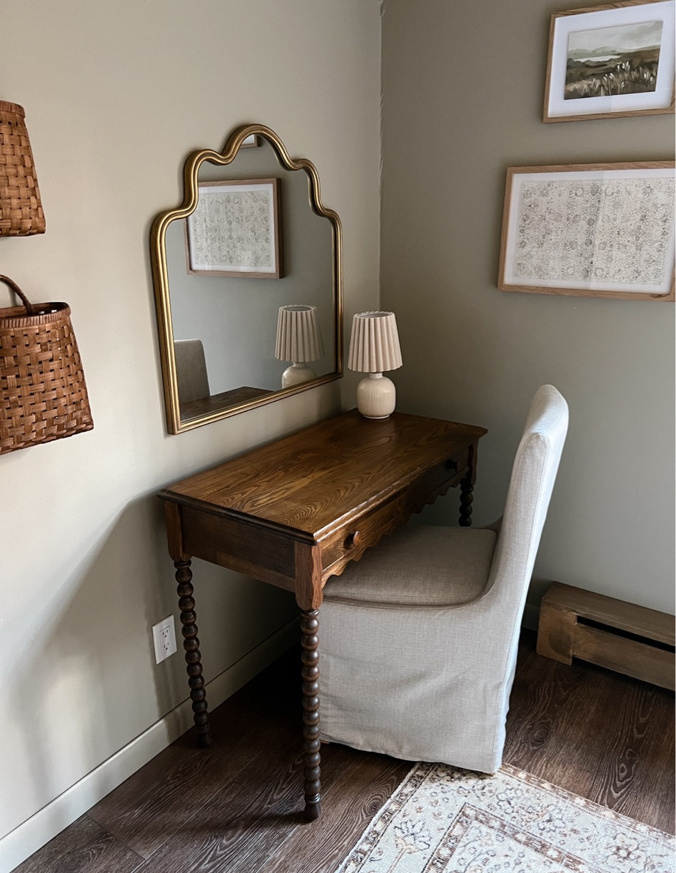 Cute little desk nook in the guest room at the cabin! The desk is vintage but I linked what I could! 

#LTKHome