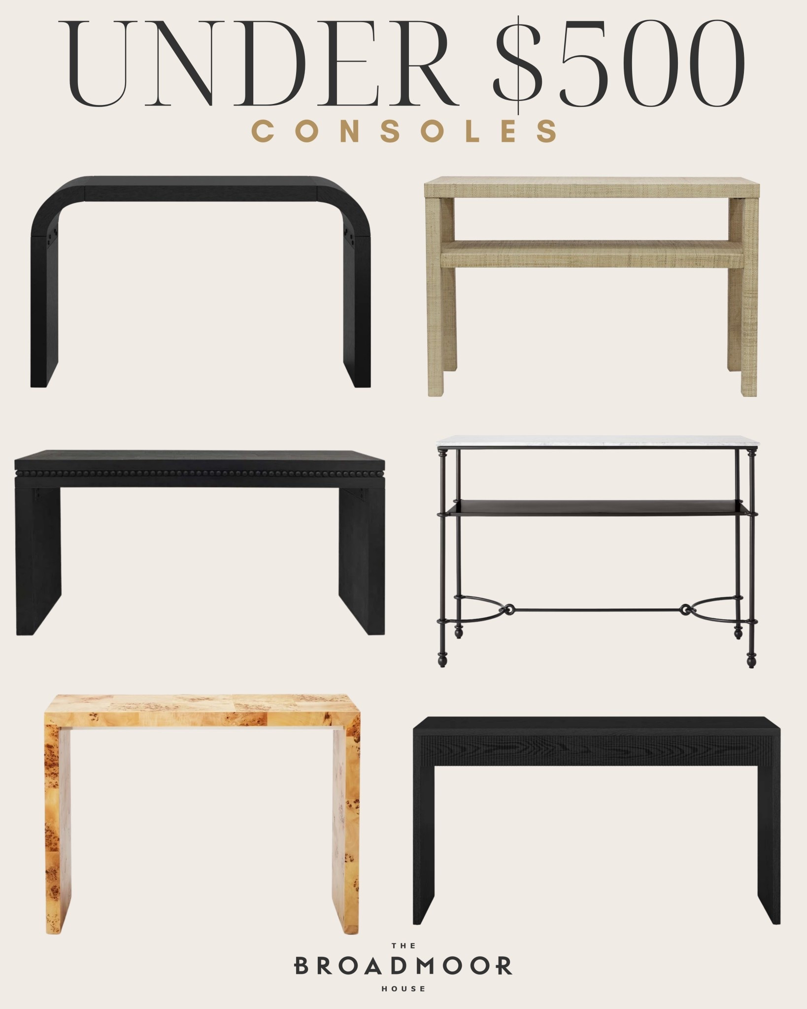 Entryway consoles under $500!

#LTKSeasonal #LTKHome