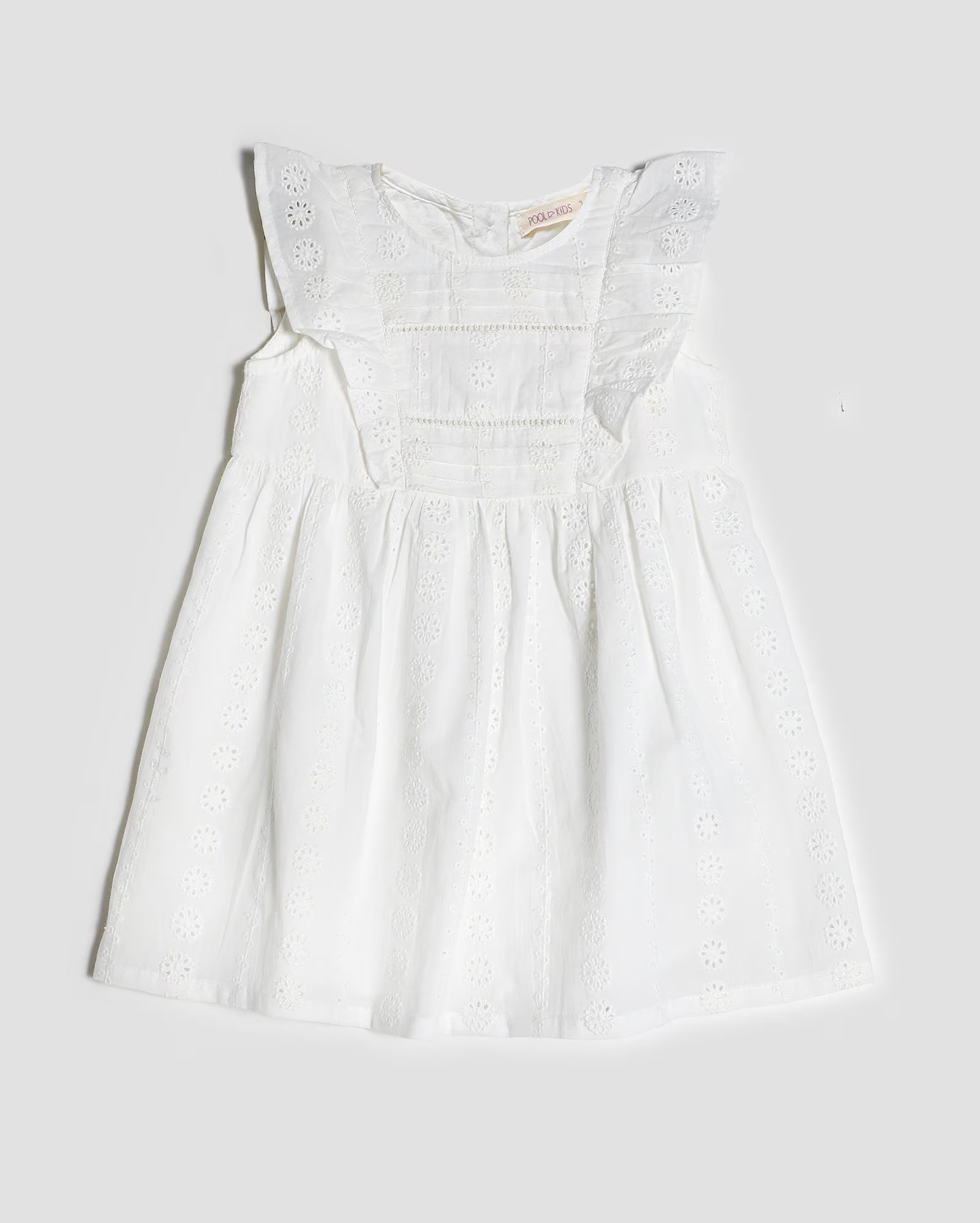 Vestido infantil curto laise 1-4A branco | Pool by Riachuelo | Riachuelo (BR)