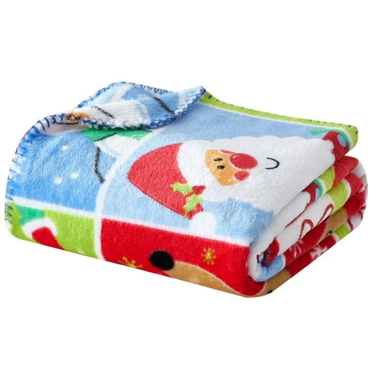 Holiday Time Santa Zoom Call Plush Throw Blanket - Walmart.com | Walmart (US)