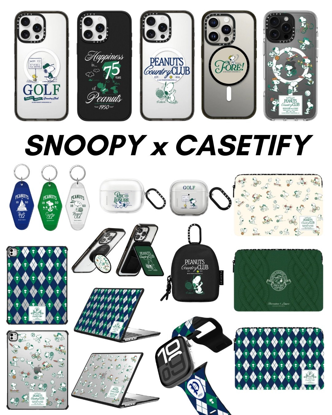 Snoopy x Casetify limited edition collection!!✨ Includes cases for phones, tablets, laptops, and earbuds in various sizes. Also includes watch bands, keychains, portable batteries, and more! 

#snoopy #tech #phonecase #office #work #keychain #giftguide 

#LTKTravel #LTKWorkwear #LTKHome