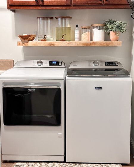 Laundry room! I love my Maytag washer and dryer! I also linked the glass canisters & dispenser and the wooden bowl

#LTKCyberweek #LTKhome