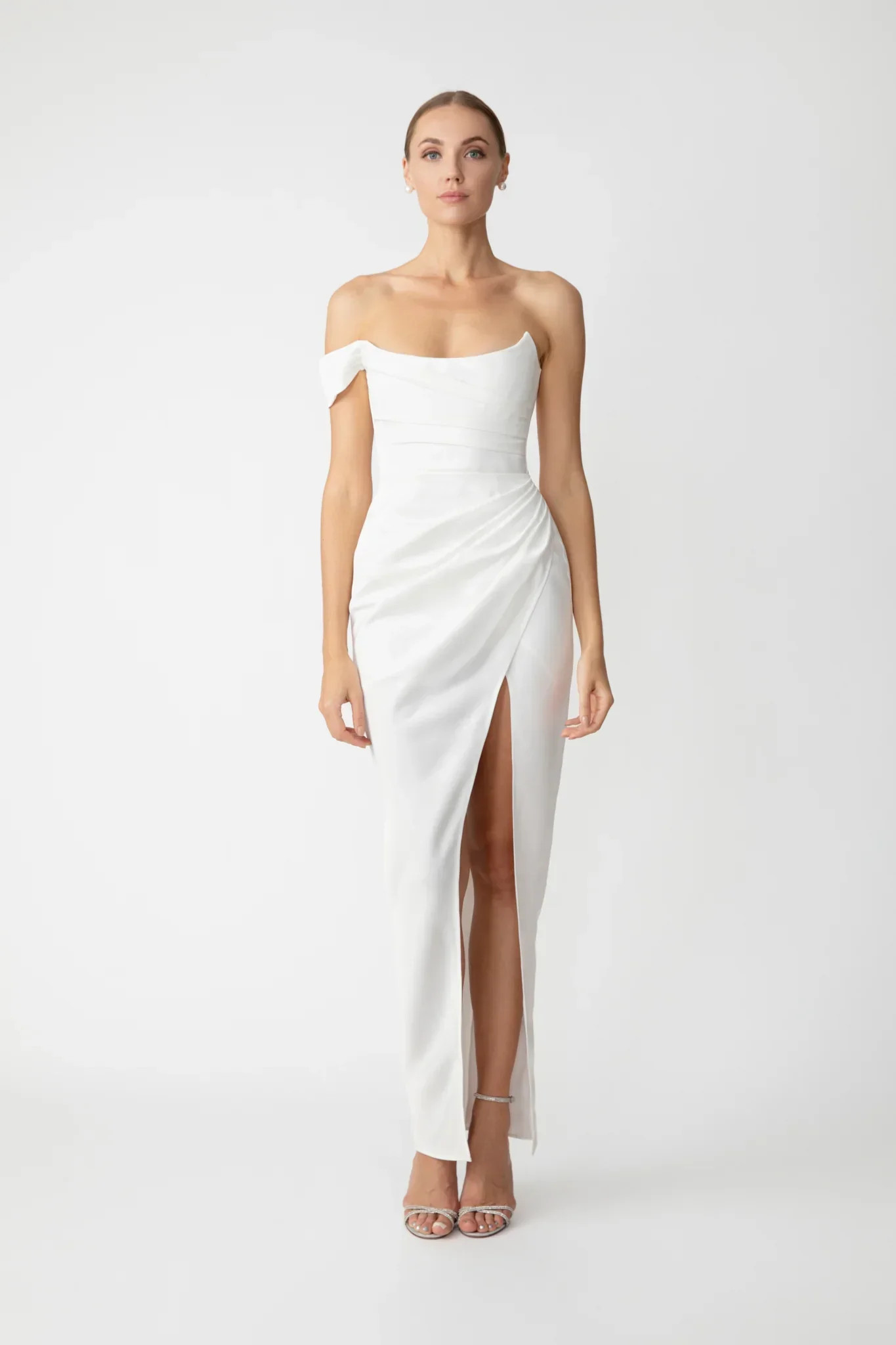 Brandi One-shoulder Satin Gown | Sau Lee