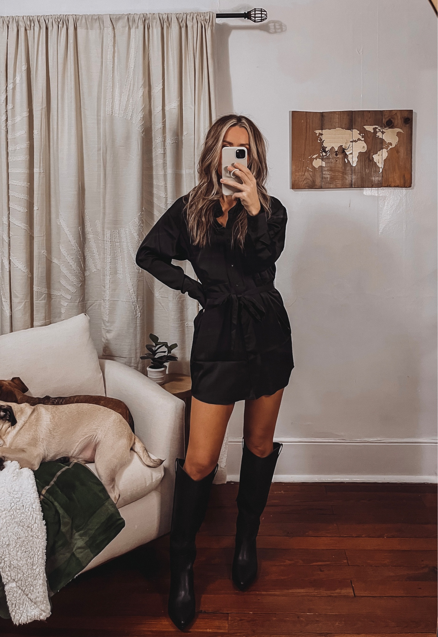 Last day to snag this satin shirt dress for an extra 25% off🖤 Pair it with tall boots for an every day streetstyle look. Or add heels and a faux fur jacket for an elevated look✨
#lbd
#littleblackdress
#blackdress


#LTKsalealert #LTKxAF #LTKstyletip