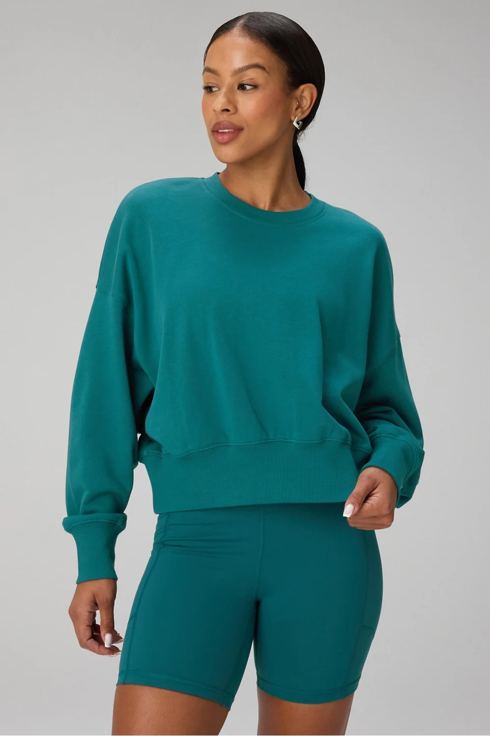 Year Round Terry Crew Neck Sweatshirt | Fabletics