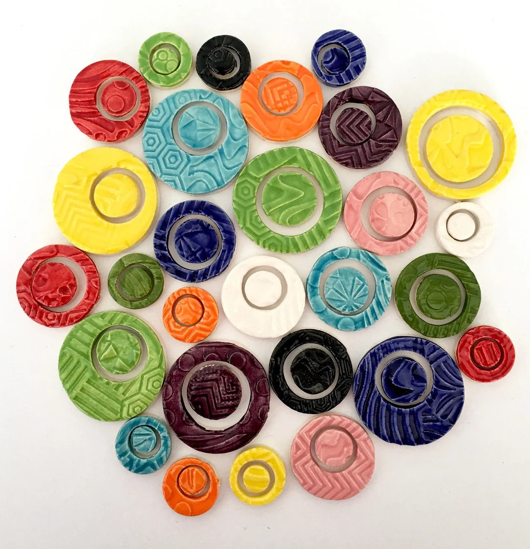 Mosaic Bubble Tiles - Half of a Square Foot - You Choose the Colors - Etsy | Etsy (US)