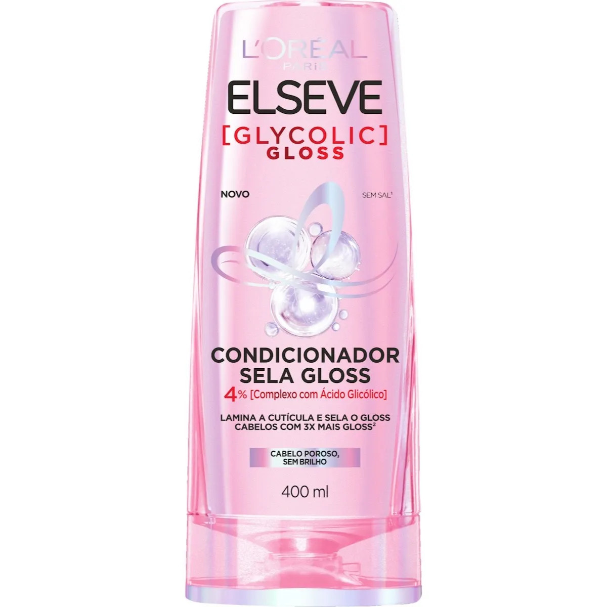 Condicionador Loréal Paris Elseve Glycolic Gloss Anti-Sal Sela Gloss 400ml - Pague Menos | Medic... | Pague Menos BR
