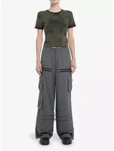 Bad Omens Moth Green Wash Girls Ringer Baby T-Shirt | Hot Topic