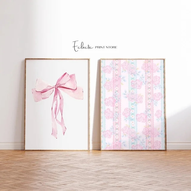 Love Shack Fancy Pink Vintage Floral Decor Chinoiserie Coquette Prints Coastal Granddaughter Post... | Walmart (US)