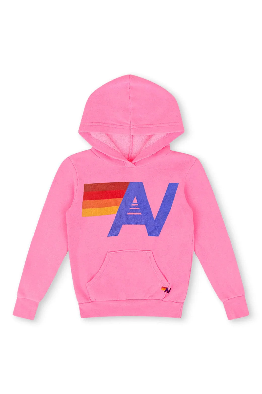 KID'S LOGO PULLOVER HOODIE - NEON PINK | Aviator Nation