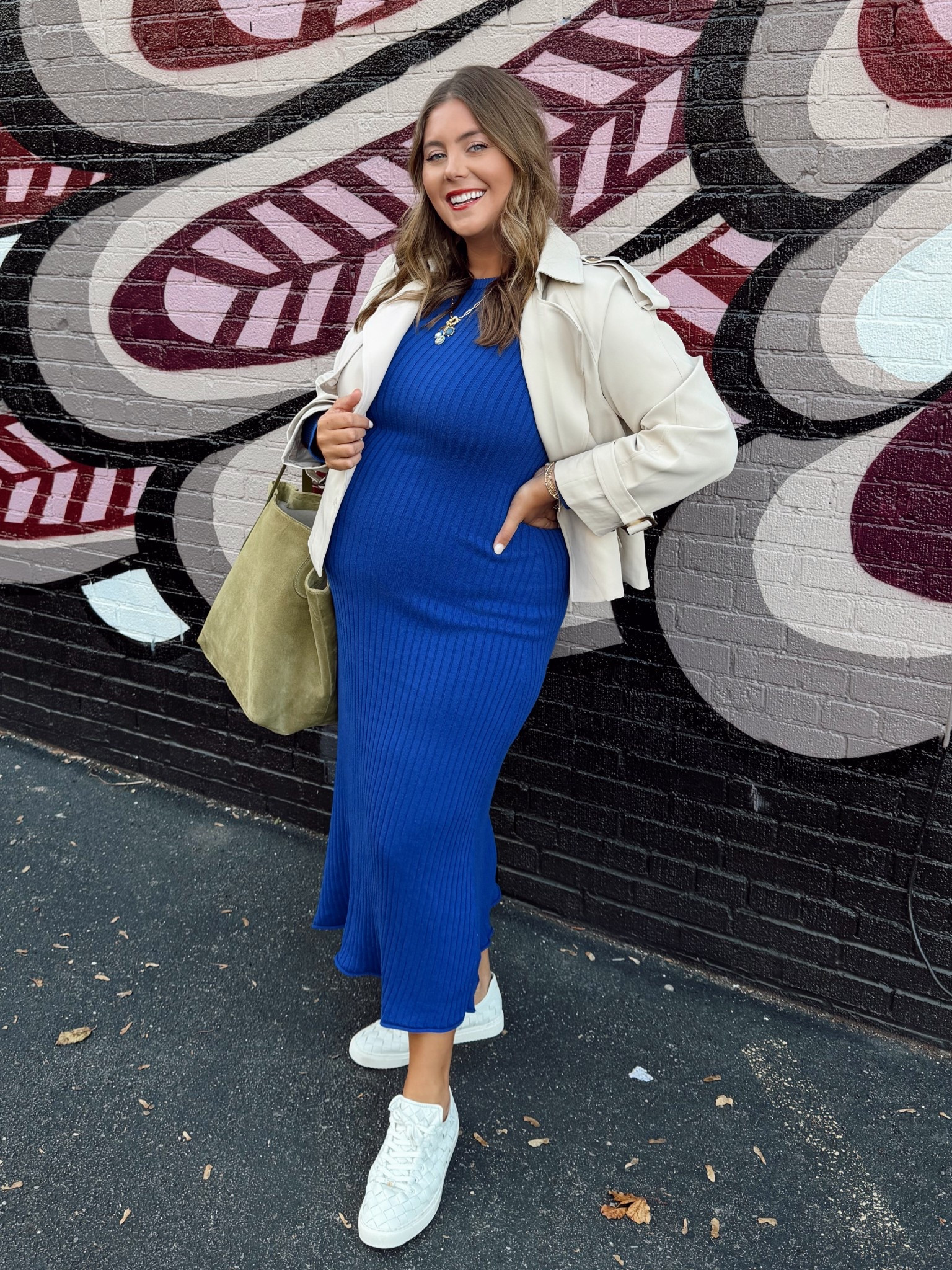 Wearing size 1X in dress - non-maternity, bump friendly style. 

#LTKSeasonal #LTKPlusSize #LTKBump